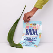 ブルー・プール・パーティー・ボーイの誕生日招待状だよ、まじで!! 招待状