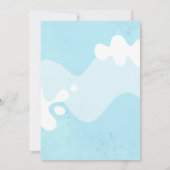 ブルー・プール・パーティー・ボーイの誕生日招待状だよ、まじで!! 招待状 (裏面)