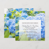 ブルー ヘブン フラワーリング ウェディング インビテーション セット (正面/裏面)