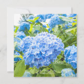 ブルー ヘブン フラワーリング ウェディング インビテーション セット (裏面)