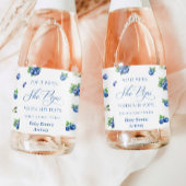 ブルー ベリー ベイビー シャワー ワインラベル