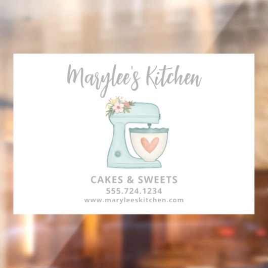 ブルー ベーカリー パティシエ ビジネス 窓用シール ウィンドウサイン (シート2)