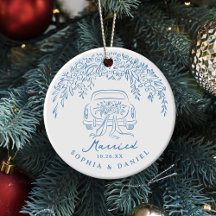 ブルー ホイップスタイル カー 私たちの最初のクリスマス 結婚