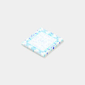 ブルー+ホワイトの抽象的なグアッシュアート ポストイット (アングル)