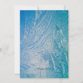 ブルー&ホワイトアイスウィンターワンダーランドブライダルシャワー 招待状 (裏面)