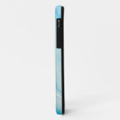 ブルー&ホワイトアゲートスタイルグリッター、DIY名 Case-Mate iPhoneケース (裏面/左)
