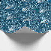 ブルー&ホワイトアートデコのシームレスなパターン2 ラッピングペーパー (角)