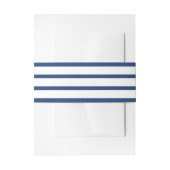 ブルー&ホワイトイタリアンコーストスタイル結婚ズ 招待状ベリーバンド (正面例)