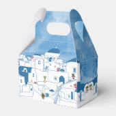 ブルー&ホワイトウォーターカラーサントリーニギリシャ フェイバーボックス (裏面サイド)