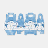 ブルー&ホワイトウォーターカラーサントリーニギリシャ フェイバーボックス (折り畳みなし)