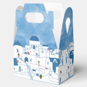 ブルー&ホワイトウォーターカラーサントリーニギリシャ フェイバーボックス (オープン)