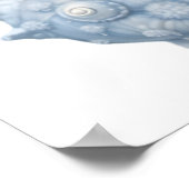 ブルー&ホワイトウォーターカラーシーシェル – 海子供部屋 ポスター (角)