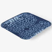 ブルー&ホワイトウォーターカラー沿岸スタイル ペーパープレート (傾斜あり)