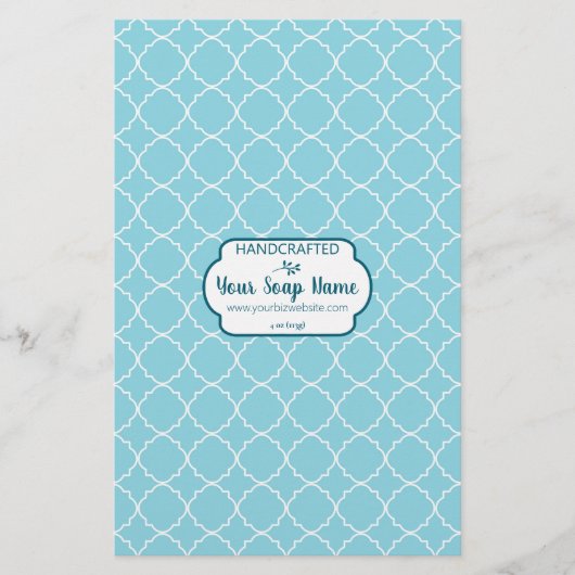 ブルー&ホワイトクローバーソープラップ紙 (正面)