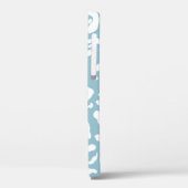 ブルー&ホワイトシックチータヒョウアニマルプリント Case-Mate iPhoneケース (裏面 / 左)