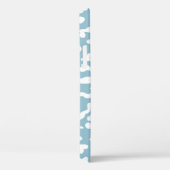 ブルー&ホワイトシックチータヒョウアニマルプリント Case-Mate iPhoneケース (裏面 / 右)