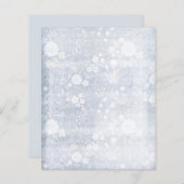 ブルー&ホワイトシャビーフローラスクラップブック紙 (正面/裏面)