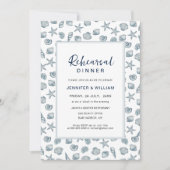 ブルー&ホワイトシーシェルリハーサルディナー 案内状 (正面)
