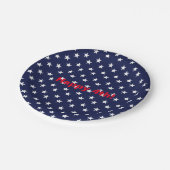 ブルー&ホワイトスターズ7月の4thパーティー紙プレート ペーパープレート (アングル)