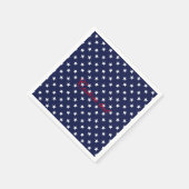 ブルー&ホワイトスターズ7月4日のパーティーナプキンス スタンダードカクテルナプキン (角)