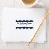 ブルー&ホワイトストライプ住所 シール (インサイチュ)