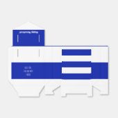 ブルー&ホワイトストライプ文字カスタムハッピーハヌカー フェイバーボックス (折り畳みなし)