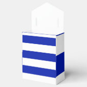 ブルー&ホワイトストライプ文字カスタムハッピーハヌカー フェイバーボックス (オープン)