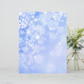 ブルー&ホワイトスノーフレークススクラップブック紙 (スタンド正面)