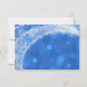 ブルー&ホワイトスパークルシンデレラありがとう サンキューカード (裏面)