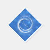 ブルー&ホワイトスパークルシンデレラニーイベントパーティー スタンダードカクテルナプキン (角)