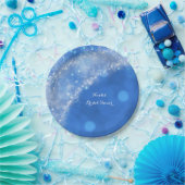 ブルー&ホワイトスパークルシンデレラニーイベントパーティー ペーパープレート (パーティー)