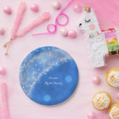 ブルー&ホワイトスパークルシンデレラニーイベントパーティー ペーパープレート (パーティー)