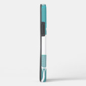 ブルー&ホワイトテニスラケットボールプレイヤー名かわいい Case-Mate iPhoneケース (裏面 / 右)