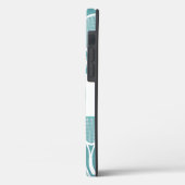 ブルー&ホワイトテニスラケットボールプレイヤー名かわいい Case-Mate iPhoneケース (裏面 / 左)