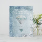 ブルー&ホワイトバルーンシャビースクラップブック紙 (スタンド正面)