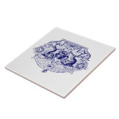 ブルー&ホワイトバロック・ロココドルフィンカルトゥーチェ タイル (側面)