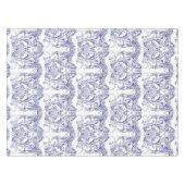 ブルー&ホワイトバロック・ロココパターン テーブルクロス (正面(横))
