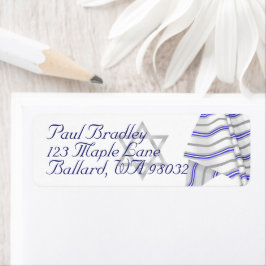 ブルー，ホワイトバー（ユダヤ教の）バル・ミツバー祈りの言葉タリットショールユダヤ人 ラベル