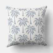 ブルー&ホワイトパームツリー装飾用クッション クッション (裏面)