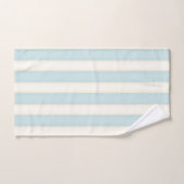 ブルー&ホワイトビクトリアンコテージストライプスタイルギフト ハンドタオル (ハンドタオル)