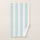 ブルー&ホワイトビクトリアンコテージストライプスタイルギフト バスタオルセット (ハンドタオル)