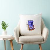 ブルー&ホワイトビーチチェアテーマ装飾用クッション クッション (椅子)