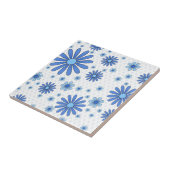 ブルー&ホワイトフラワーパワーレトロフローラ タイル (側面)