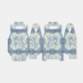 ブルー&ホワイトフローラビクトリアンマジョリカアンティーク フェイバーボックス (折り畳みなし)