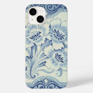 ブルー&ホワイトフローラビクトリアンマジョリカアンティーク Case-Mate iPhone 14ケース