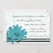 ブルー&ホワイトブライダルルンチョン招待状カード 招待状 (裏面)