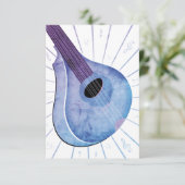 ブルー&ホワイトブーズーミュージカル楽器フラットカード (スタンド正面)