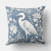 ブルー&ホワイトヘロン装飾用クッション クッション (裏面)