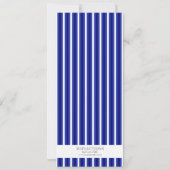 ブルー/ホワイトホッケーチケット誕生日パーティー 招待状 (裏面)