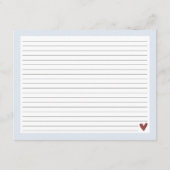 ブルー+ホワイトホリデーベーキングレシピカード エンクロージャーカード (裏面)